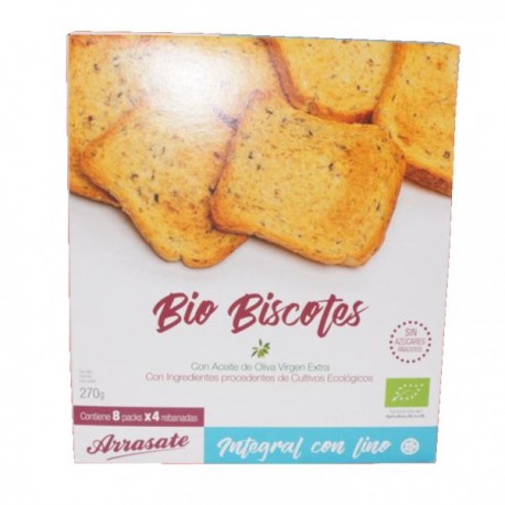 Biscotes integral con lino bio