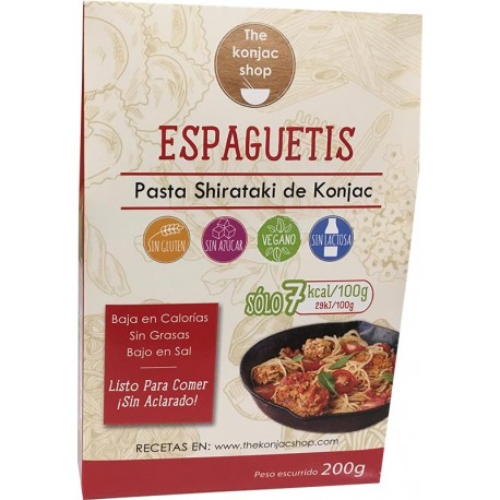 Espaguetis de albahaca konjac